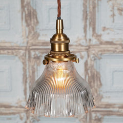 D'Arblay Brass Fluted Bell Pendant Light - SE Home