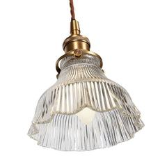 D'Arblay Brass Fluted Bell Pendant Light - SE Home