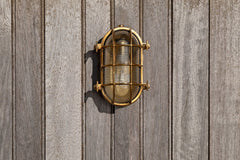 Flaxman Lacquered Brass IP66 Bulkhead Outdoor & Bathroom Wall Light - SE Home