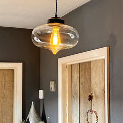 Goslett Clear Blown Glass Fish Bowl Pendant Light - SE Home