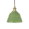 Mint Green Lincoln Painted Pendant Light - Antique Brass Lamp Holder & Ceiling Rose - SE Home