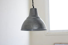 Compton Blackened Chrome Caged Bell Hallway Pendant Light - SE Home