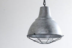 Compton Blackened Chrome Caged Bell Hallway Pendant Light - SE Home