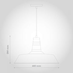 Large Argyll Industrial Pendant Light Squid Ink Navy Blue - SE Home