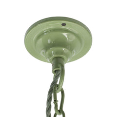 Compton Chalk Green Industrial Bell Pendant Light - SE Home