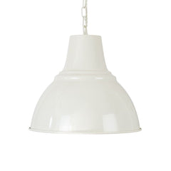 Compton Clay White Industrial Bell Pendant Light - SE Home