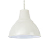 Compton Clay White Industrial Bell Pendant Light - SE Home