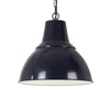 Compton Squid Ink Navy Blue Industrial Bell Pendant Ligh - SE Home