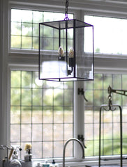 Langdon Lantern Pendant Small Matt Black - SE Home