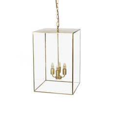 Langdon Lantern Pendant Large Brass - SE Home
