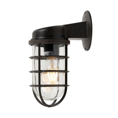 Broadwick Weathered Black IP44 Rated Nautical Bathroom Bulkhead Wall Light - SE Home