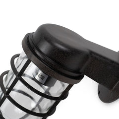 Broadwick Coffee Black Finish Indoor Nautical Bulkhead Wall Light - SE Home