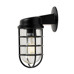 Broadwick Matt Black IP44 Rated Nautical Bathroom Bulkhead Wall Light - SE Home