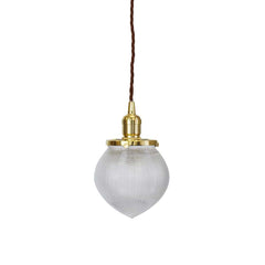 The Hollen Acorn Polished Brass Prismatic Glass Style Pendant Light