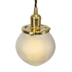 The Hollen Acorn Polished Brass Prismatic Glass Style Pendant Light