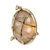 Carlisle Grid Prismatic Glass Polished Brass IP66 Bulkhead Wall Light - The Outdoor & Bathroom Collection - SE Home