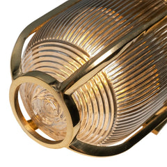 Hopkin Polished Brass IP66 Prismatic Glass Light - The Outdoor & Bathroom Collection - SE Home