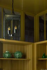 Langdon Lantern Pendant Small Matt Black - SE Home