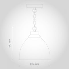 Oxford Vintage Pendant Light Pure White - SE Home