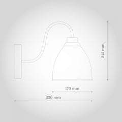 Oxford Vintage Wall Light Matt Black - SE Home