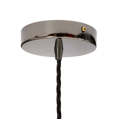 Navy Blue Small Trinity Metal Painted Pendant Light - Black Nickel Lamp Holder & Ceiling Rose - SE Home