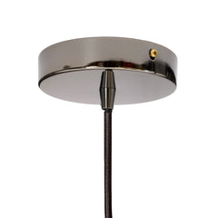 Slate Grey Small Trinity Metal Painted Pendant Light - Black Nickel Lamp Holder & Ceiling Rose - SE Home