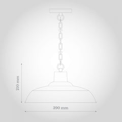 Portland Reclaimed Style Industrial Pendant Light Aston Blue - SE Home
