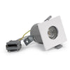 White GU10 Fire Rated IP65 Square Downlight - SE Home