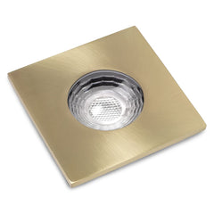 Brushed Brass GU10 Fire Rated IP65 Square Downlight - SE Home