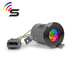 Black Nickel Fire Rated Colour Changing Smart LED IP65 Downlight - SE Home