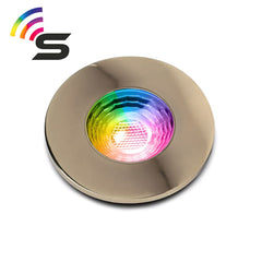 Polished Brass Fire Rated Colour Changing Smart LED IP65 Downlight - SE Home
