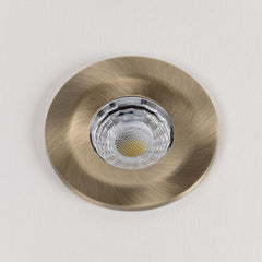 Antique Brass CCT Fire Rated LED Dimmable 10W IP65 Downlight - SE Home