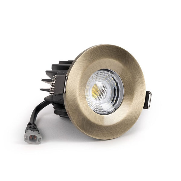 Antique Brass CCT Fire Rated LED Dimmable 10W IP65 Downlight - SE Home