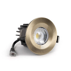 Antique Brass CCT Fire Rated LED Dimmable 10W IP65 Downlight - SE Home