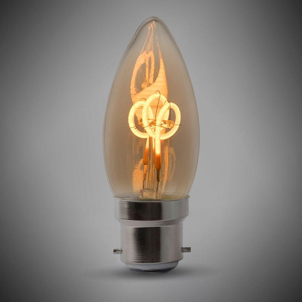 2w B15 Vintage Edison Candle LED Light Bulb 1800K T-Spiral Filament Dimmable - SE Home