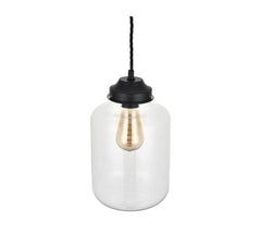 Goslett Clear Blown Glass Jar Pendant Light - SE Home