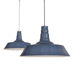 Large Argyll Industrial Pendant Light Leaden Grey Slate - SE Home