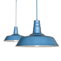 Aston Blue Industrial Breakfast Bar Pendant Light - Argyll - SE Home