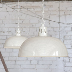 Berwick Rustic Dome Pendant Light Clay White Cream - SE Home