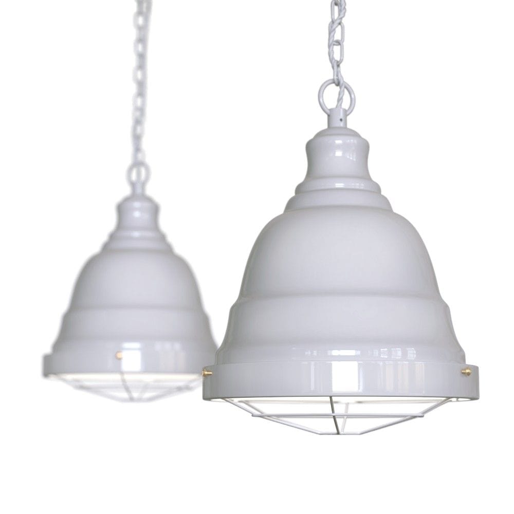 Ganton Vintage Cage Pendant Light Pale Grey - SE Home