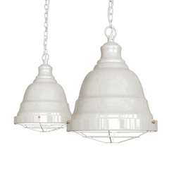 Ganton Vintage Cage Pendant Light Clay White Cream - SE Home