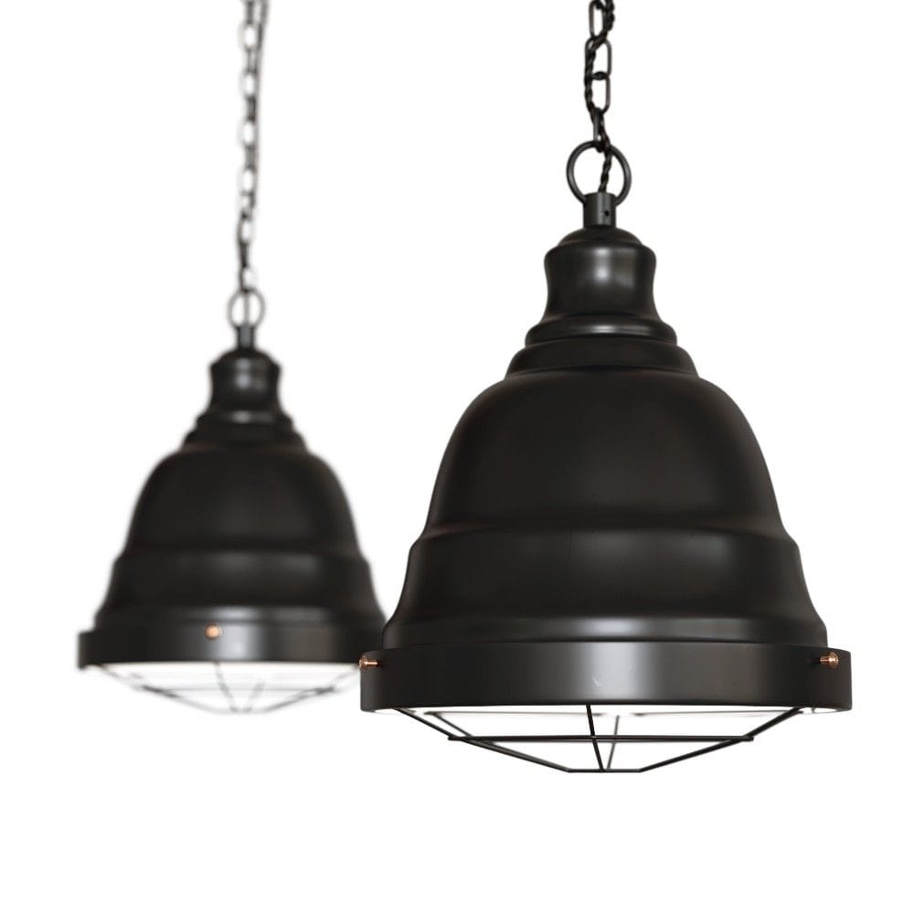 Ganton Vintage Cage Pendant Light Matt Black - SE Home