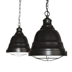 Ganton Vintage Cage Pendant Light Matt Black - SE Home