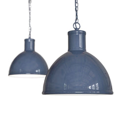 Wardour Industrial Bay Pendant Light Leaden Grey Slate - SE Home