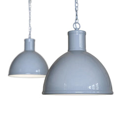 Wardour Industrial Bay Pendant Light French Grey - SE Home