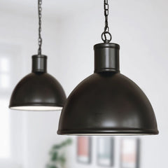 Wardour Industrial Bay Pendant Light Matt Black - SE Home