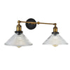 Romilly Etched Glass Double Funnel French Style Wall Light - SE Home