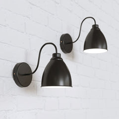 Oxford Vintage Wall Light Matt Black - SE Home