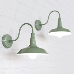 Argyll Industrial Wall Light Chalk Mint Green - SE Home