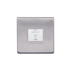 Screwless Raised - Brushed Chrome 10A 1 Gang 1 Way 3-Pole Fan Isolator Switch - White Trim - SE Home